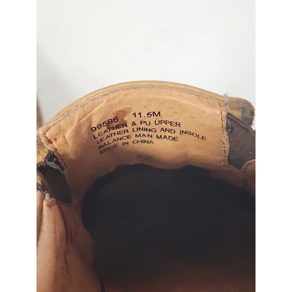 Men’s Natha Studio Leather Loafers Light Brown Soles Shoes Size 11.5